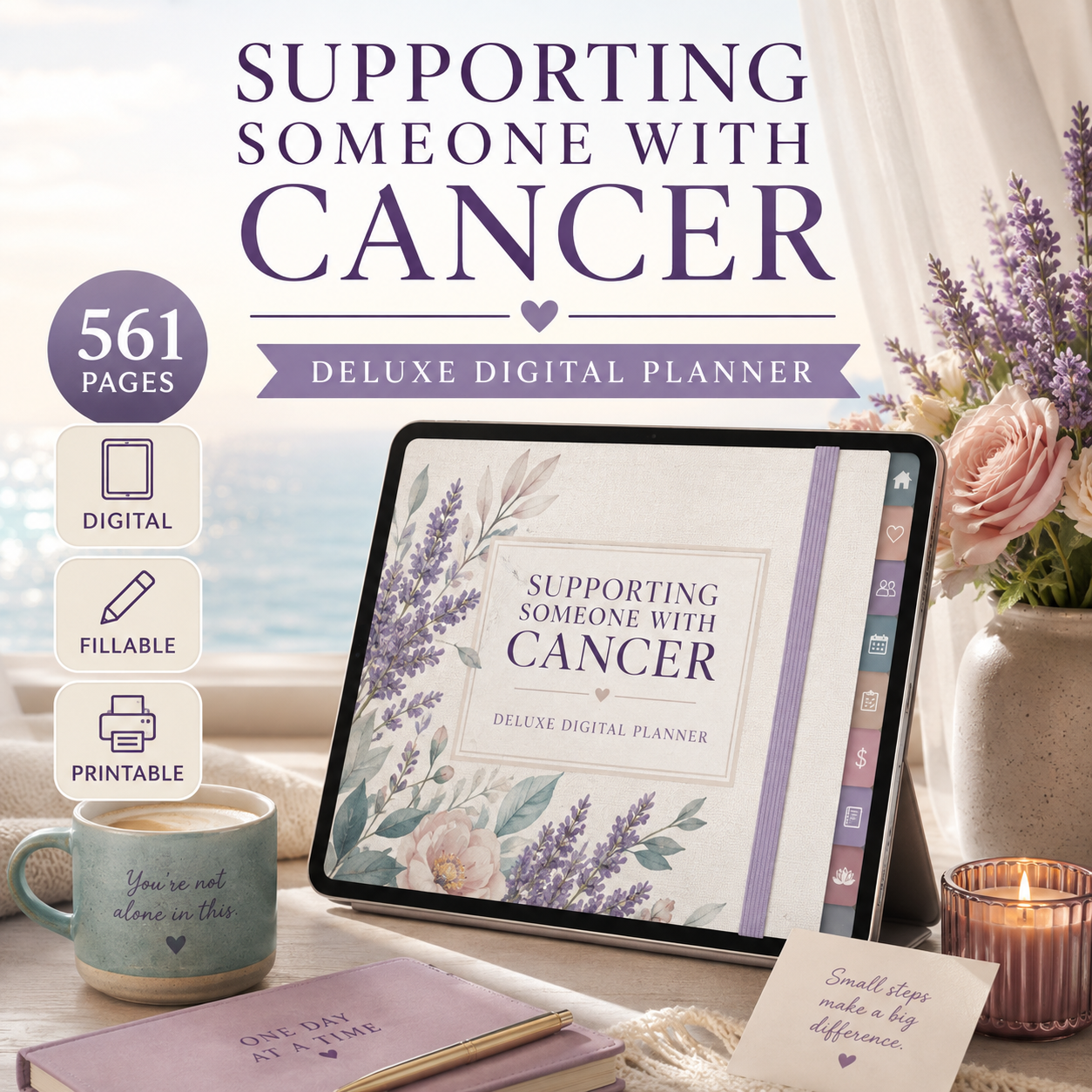 Supporting Someone With Cancer Deluxe Digital Planner — listing image 10