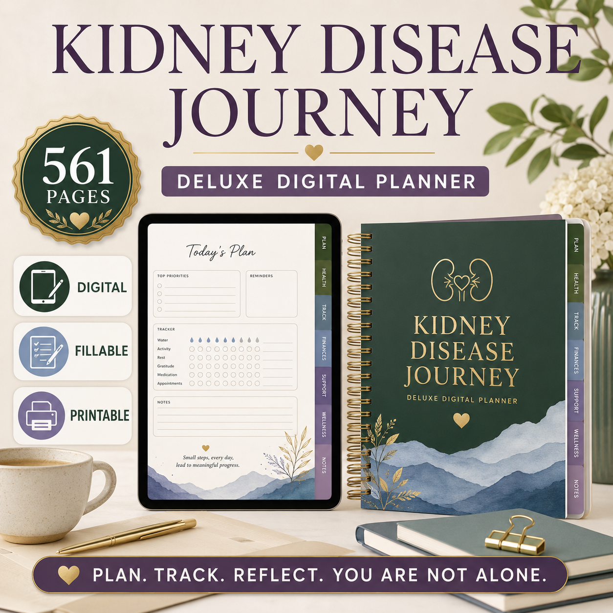 Kidney Disease Journey Deluxe Digital Health Planner — listing image 01