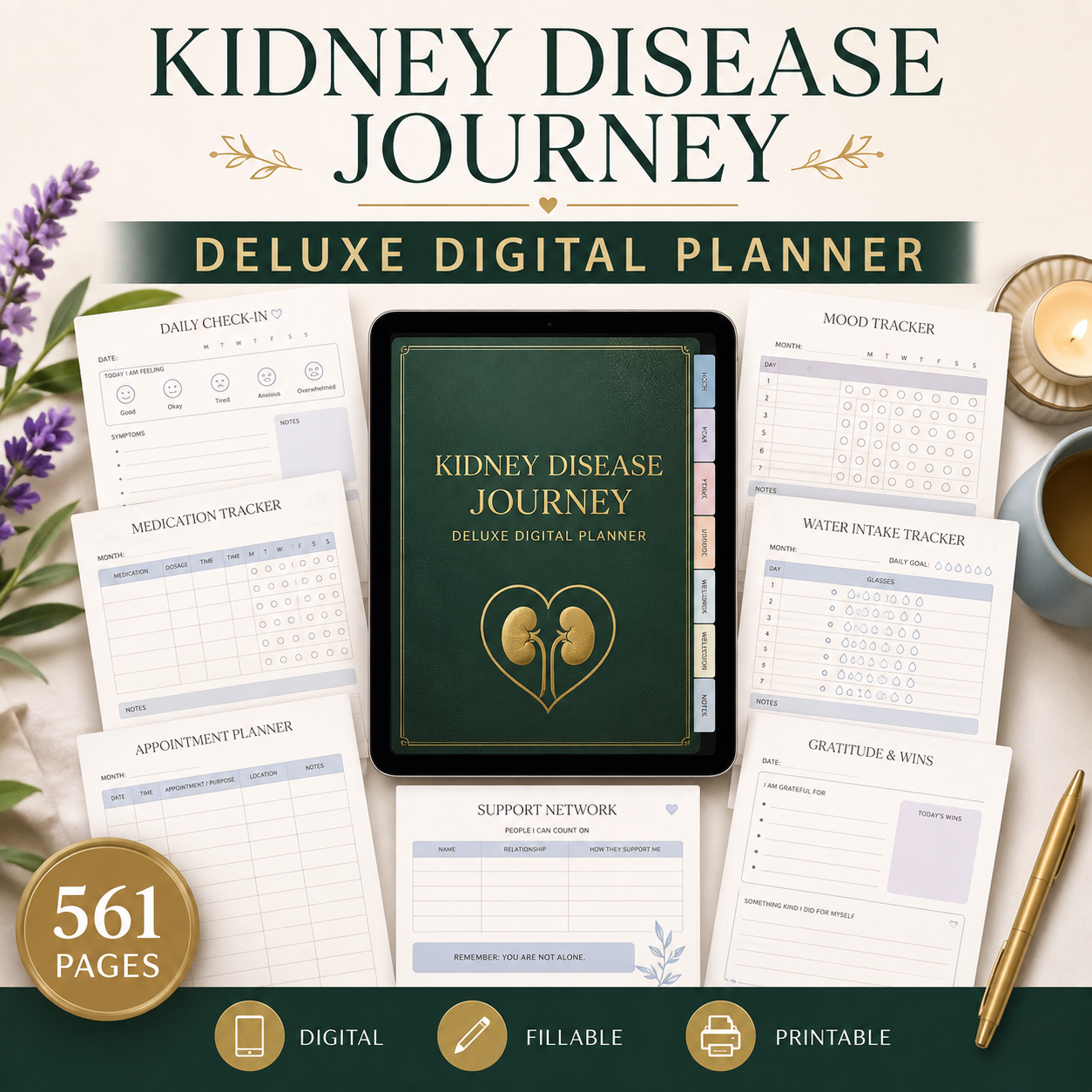 Kidney Disease Journey Deluxe Digital Health Planner — listing image 08