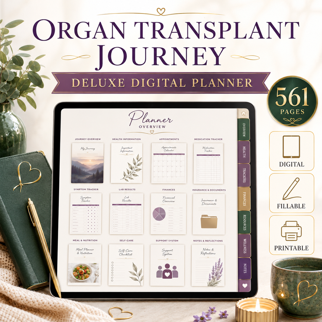 Organ Transplant Journey Deluxe Digital Planner — listing image 02