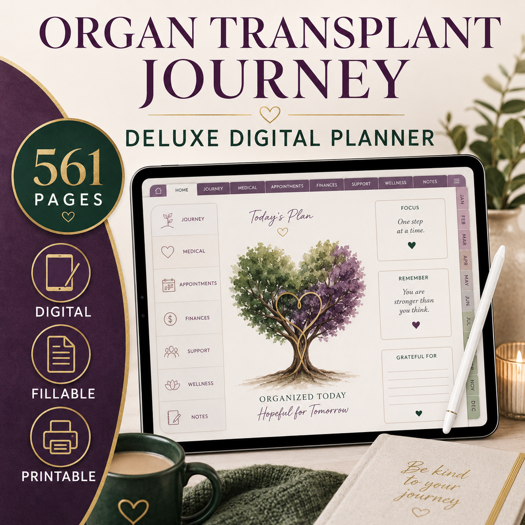 Organ Transplant Journey Deluxe Digital Planner — listing image 04