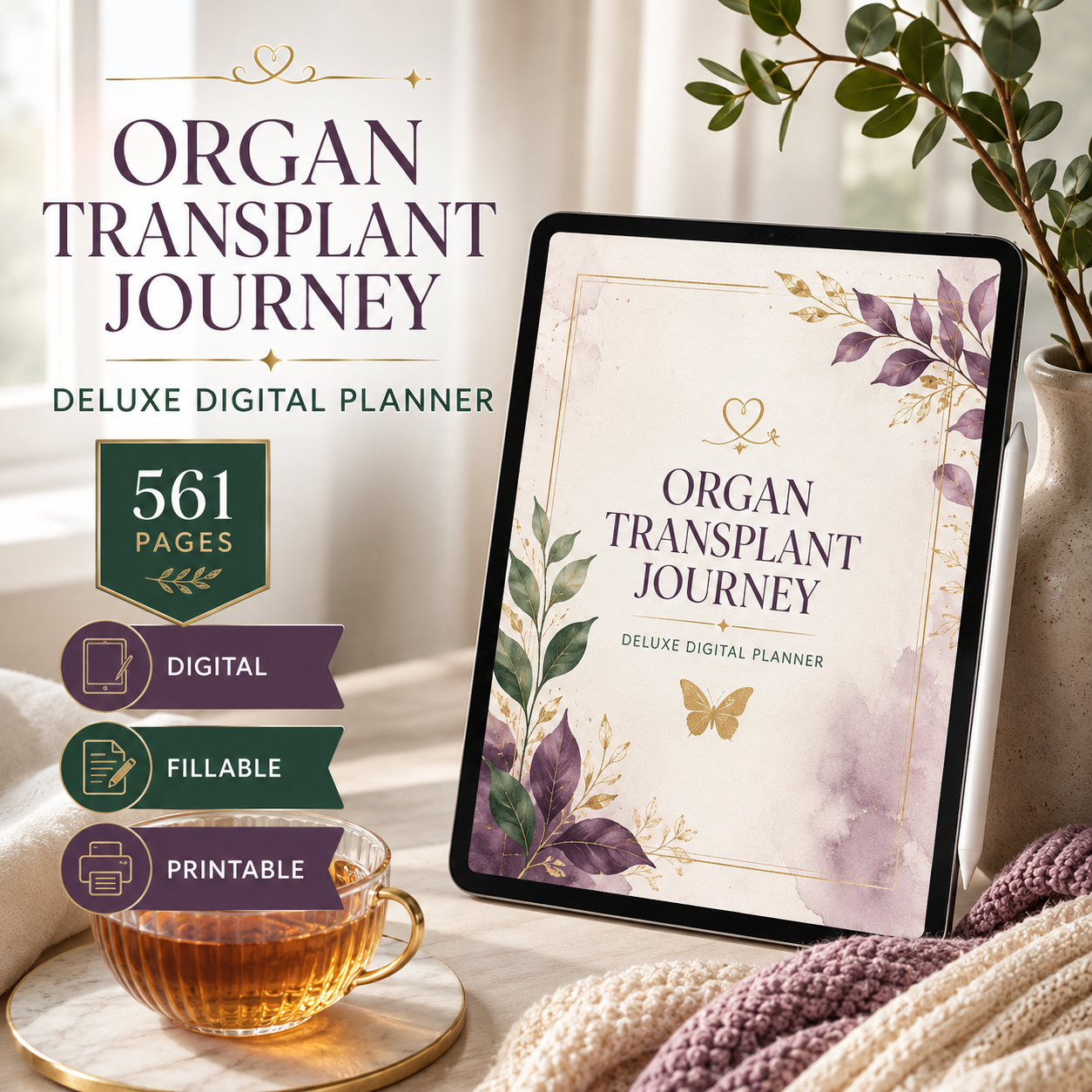 Organ Transplant Journey Deluxe Digital Planner — listing image 05