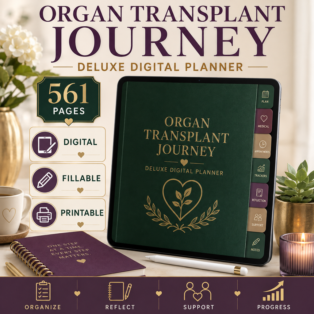 Organ Transplant Journey Deluxe Digital Planner — listing image 07