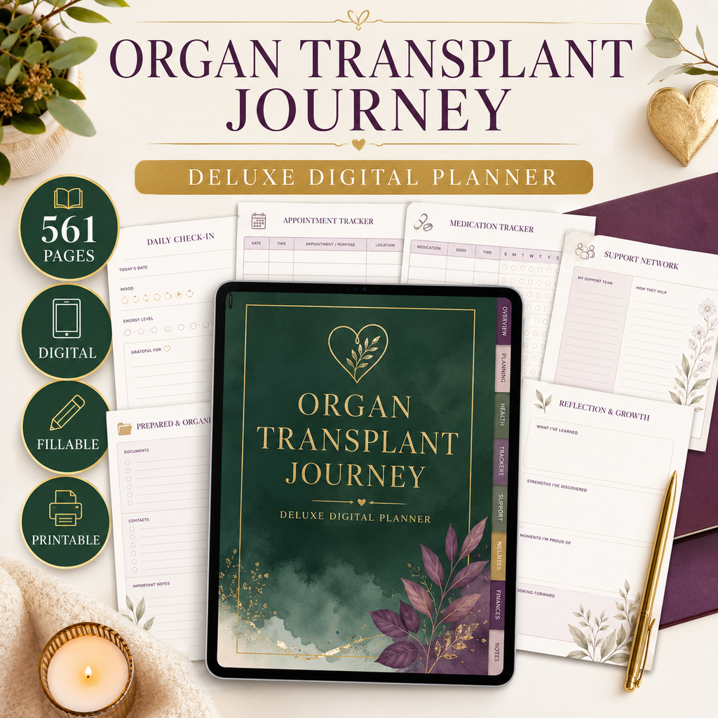 Organ Transplant Journey Deluxe Digital Planner — listing image 08