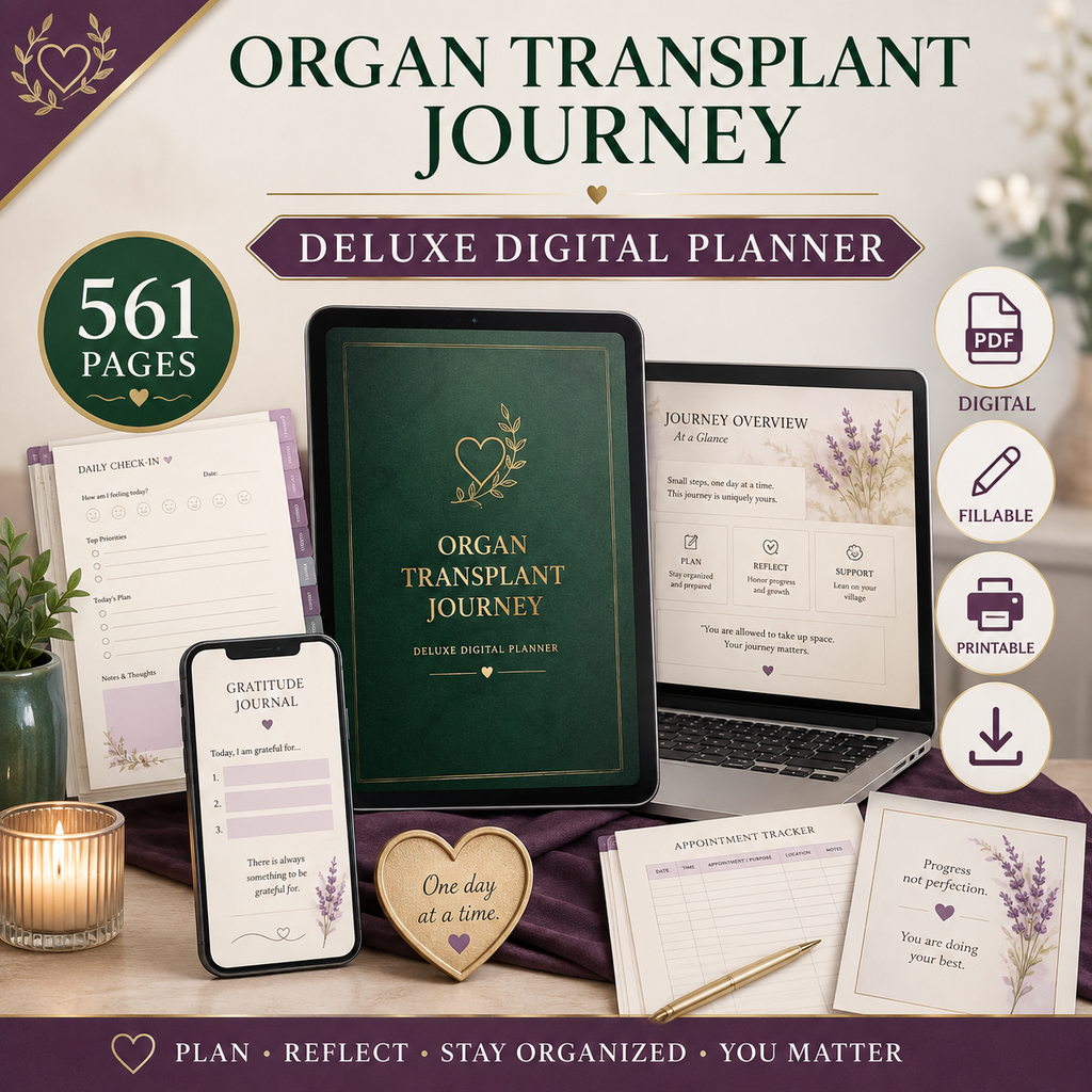 Organ Transplant Journey Deluxe Digital Planner — listing image 09
