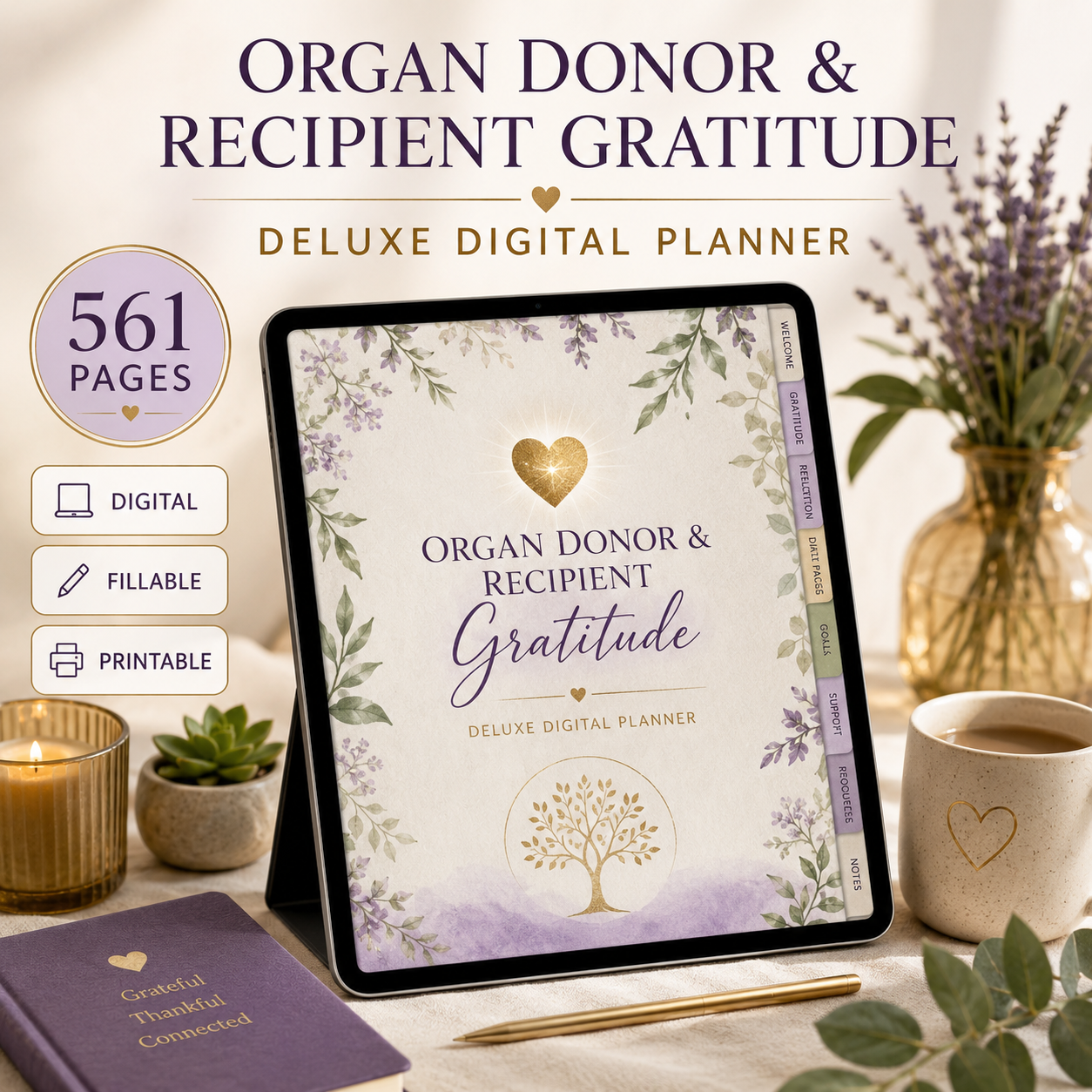 Organ Donor and Recipient Gratitude Deluxe Digital Planner — listing image 10