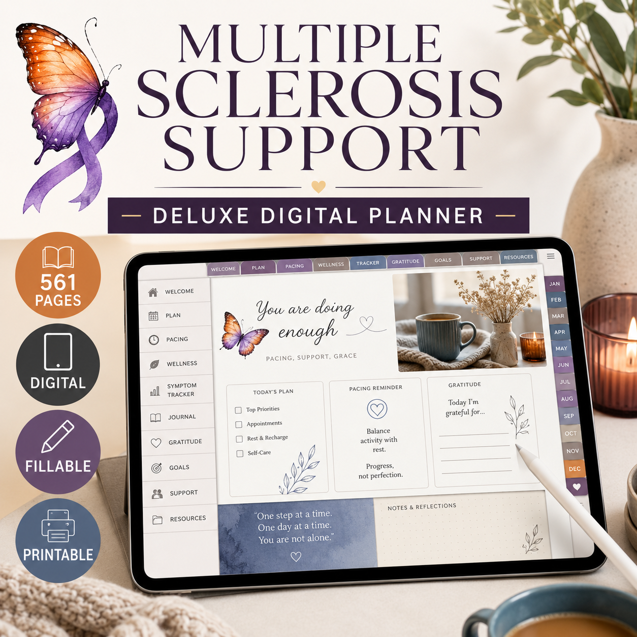 Multiple Sclerosis Support Deluxe Digital Planner — listing image 04