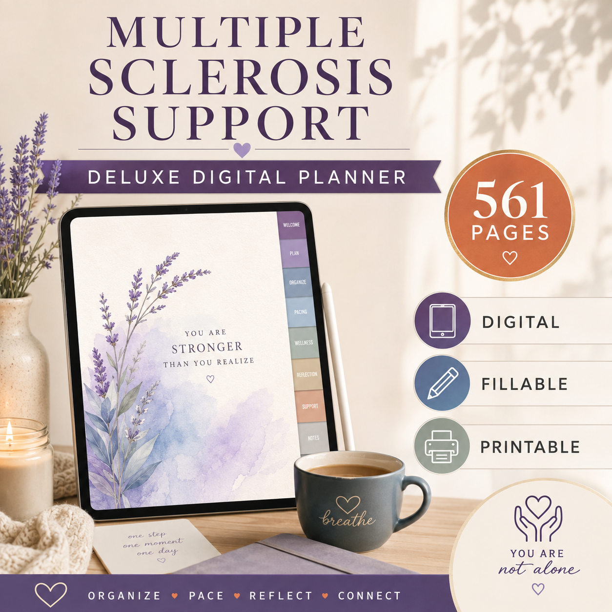 Multiple Sclerosis Support Deluxe Digital Planner — listing image 07