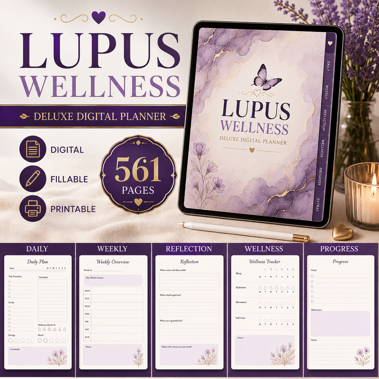 Lupus Wellness Deluxe Digital Planner — listing image 03