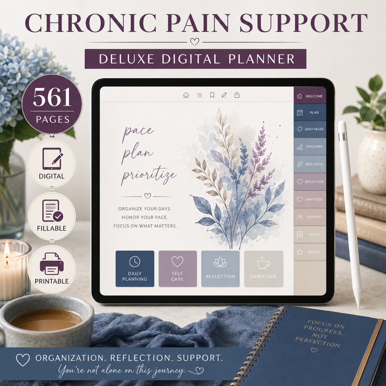Chronic Pain Support Deluxe Digital Planner — listing image 04