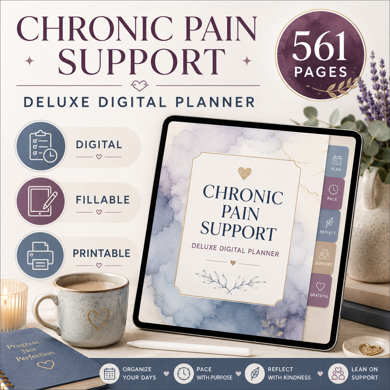 Chronic Pain Support Deluxe Digital Planner — listing image 07