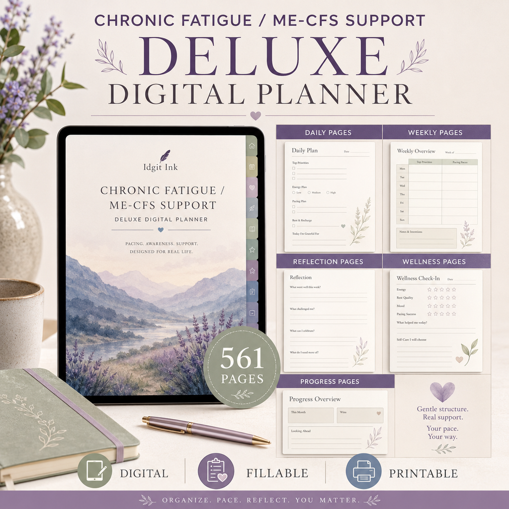 ME-CFS and Chronic Fatigue Support Deluxe Planner — listing image 03