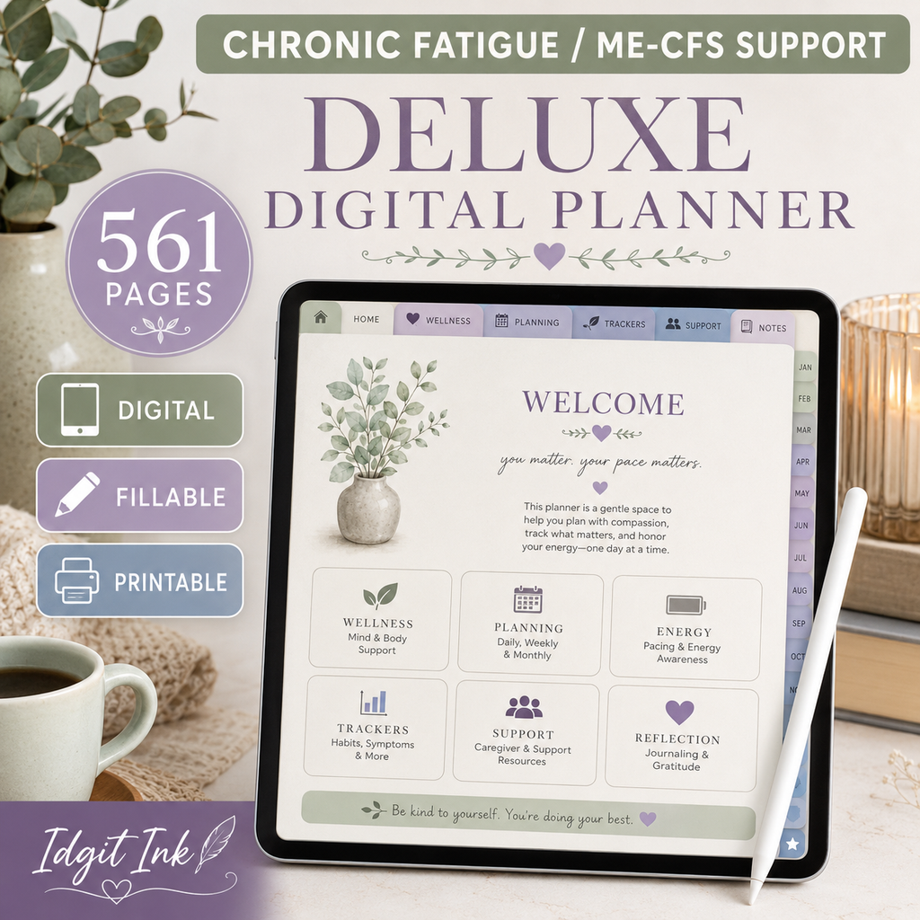 ME-CFS and Chronic Fatigue Support Deluxe Planner — listing image 04