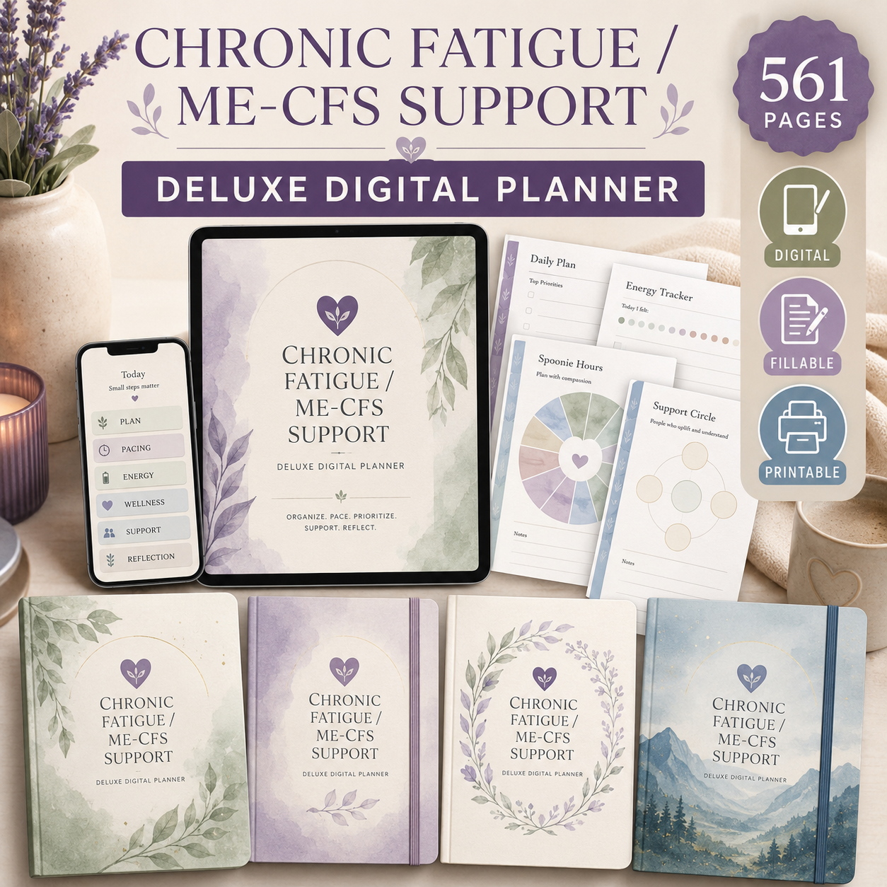 ME-CFS and Chronic Fatigue Support Deluxe Planner — listing image 06