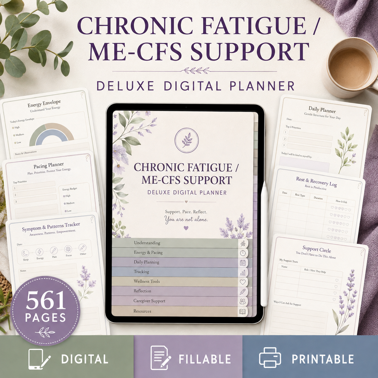 ME-CFS and Chronic Fatigue Support Deluxe Planner — listing image 08