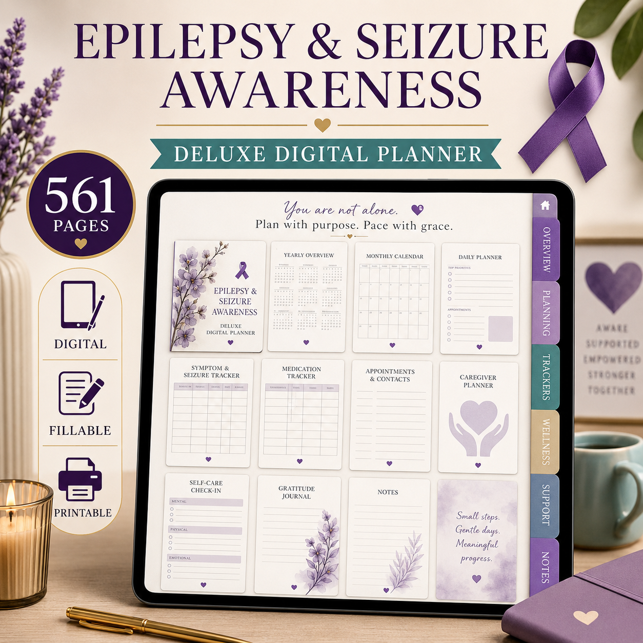 Epilepsy and Seizure Awareness Deluxe Digital Planner — listing image 02