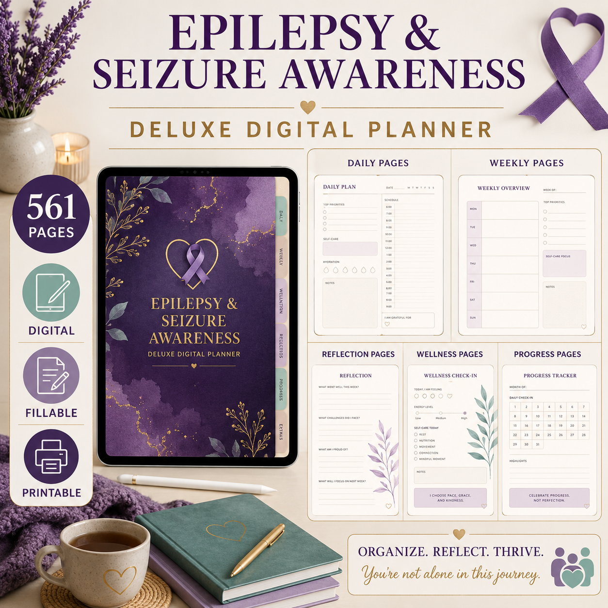 Epilepsy and Seizure Awareness Deluxe Digital Planner — listing image 03