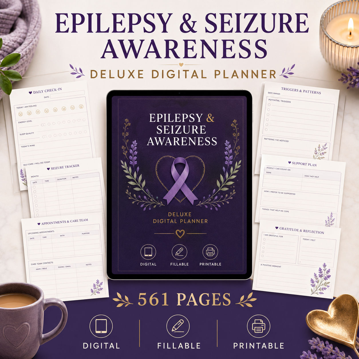 Epilepsy and Seizure Awareness Deluxe Digital Planner — listing image 08