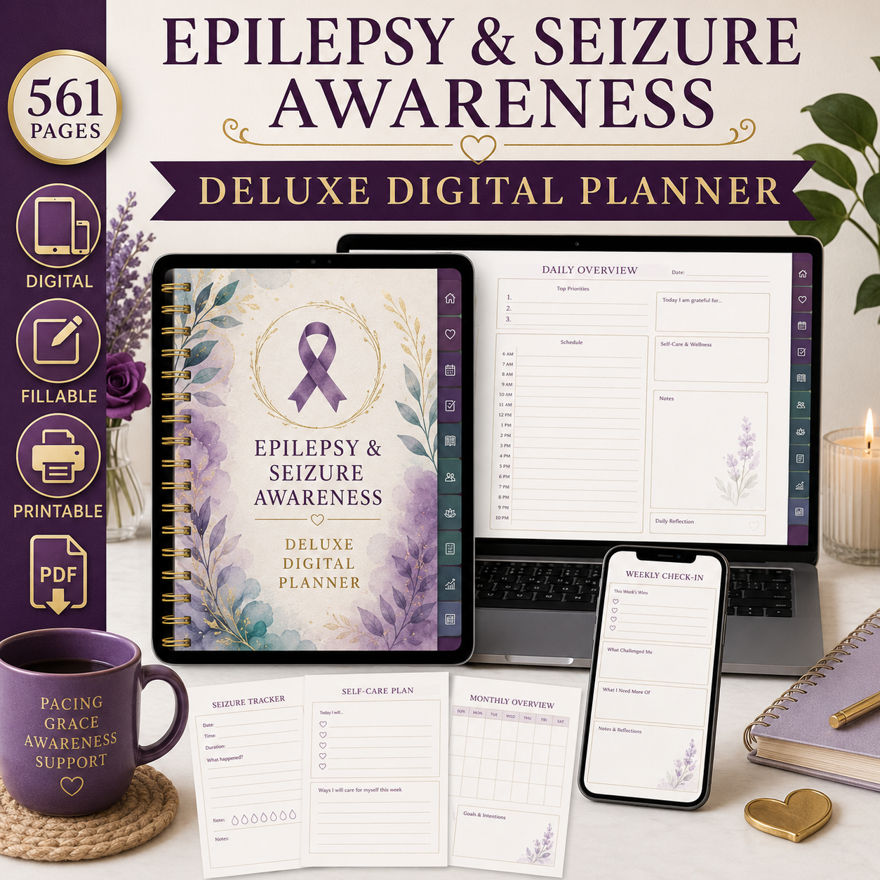 Epilepsy and Seizure Awareness Deluxe Digital Planner — listing image 09