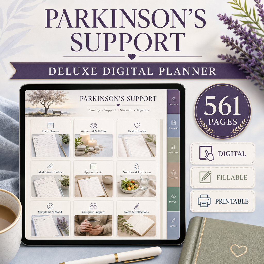 Parkinson's Support Deluxe Digital Planner — listing image 02