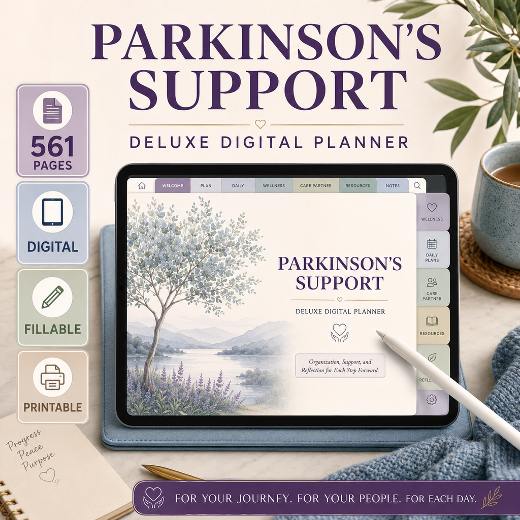 Parkinson's Support Deluxe Digital Planner — listing image 04