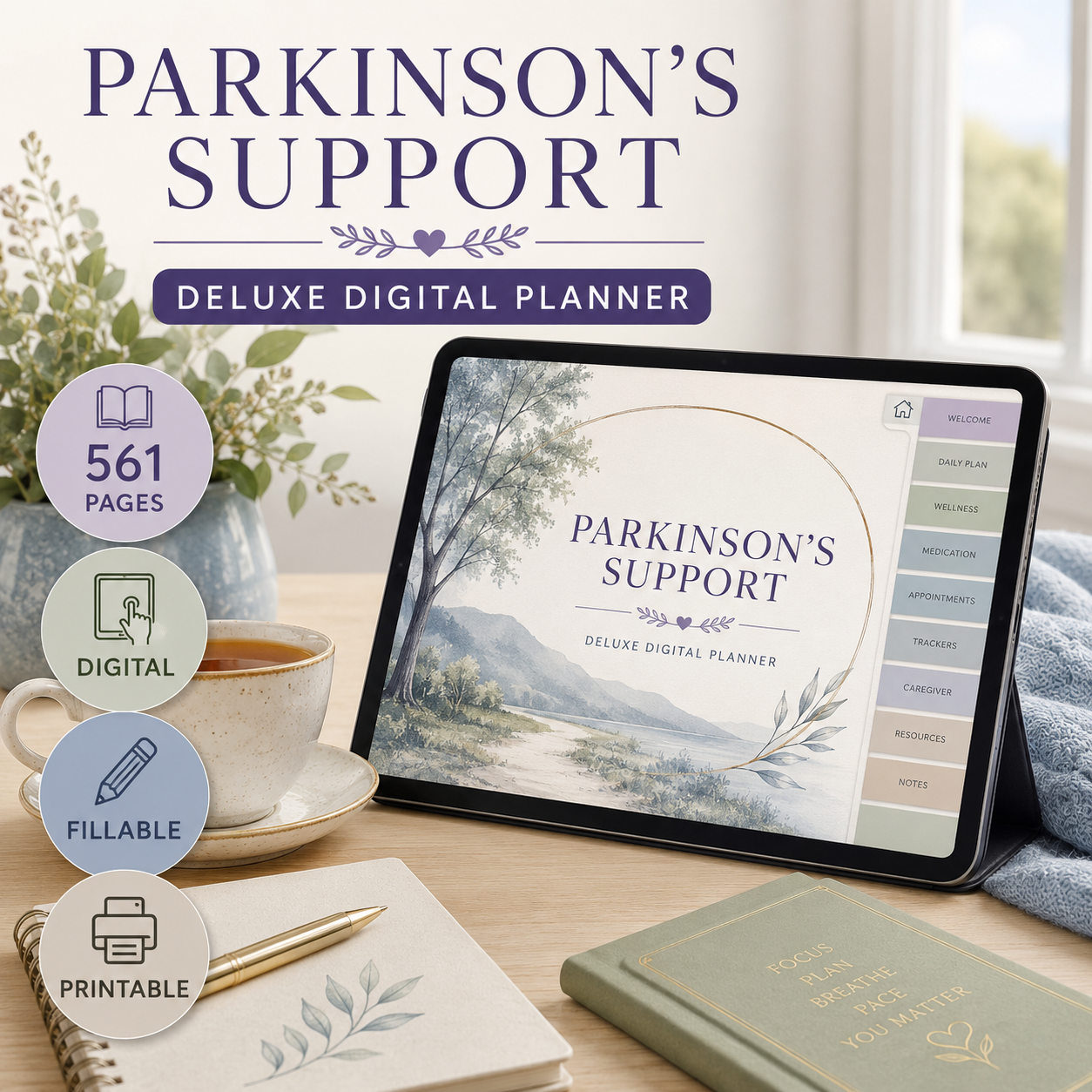 Parkinson's Support Deluxe Digital Planner — listing image 05