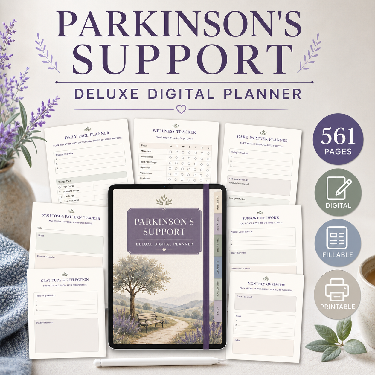 Parkinson's Support Deluxe Digital Planner — listing image 08