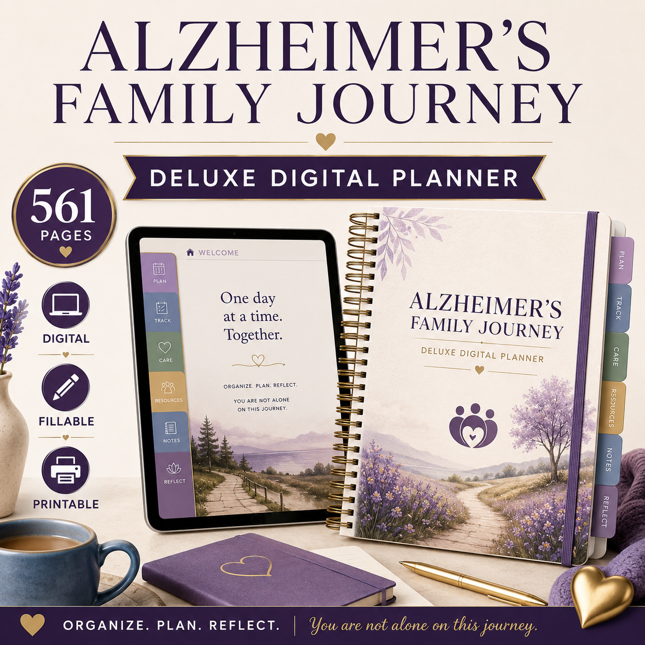 Alzheimer's Family Journey Deluxe Digital Planner — listing image 01