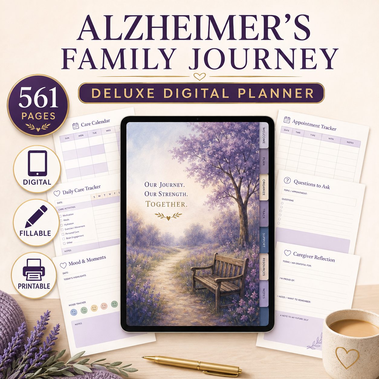 Alzheimer's Family Journey Deluxe Digital Planner — listing image 08