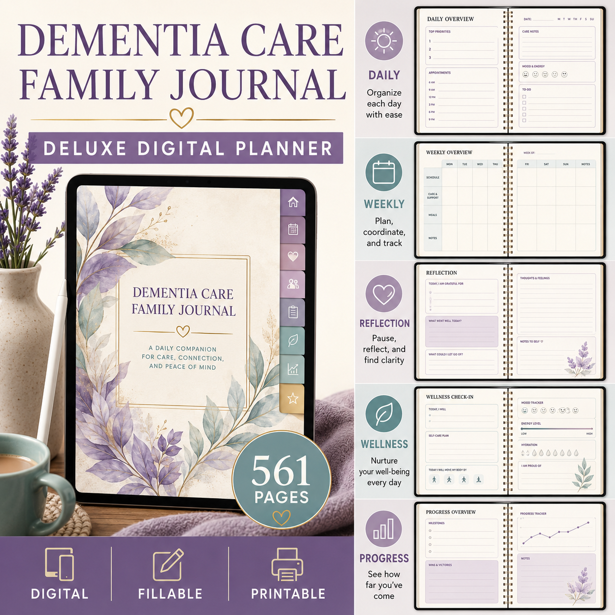 Dementia Care Family Journal and Deluxe Planner — listing image 03