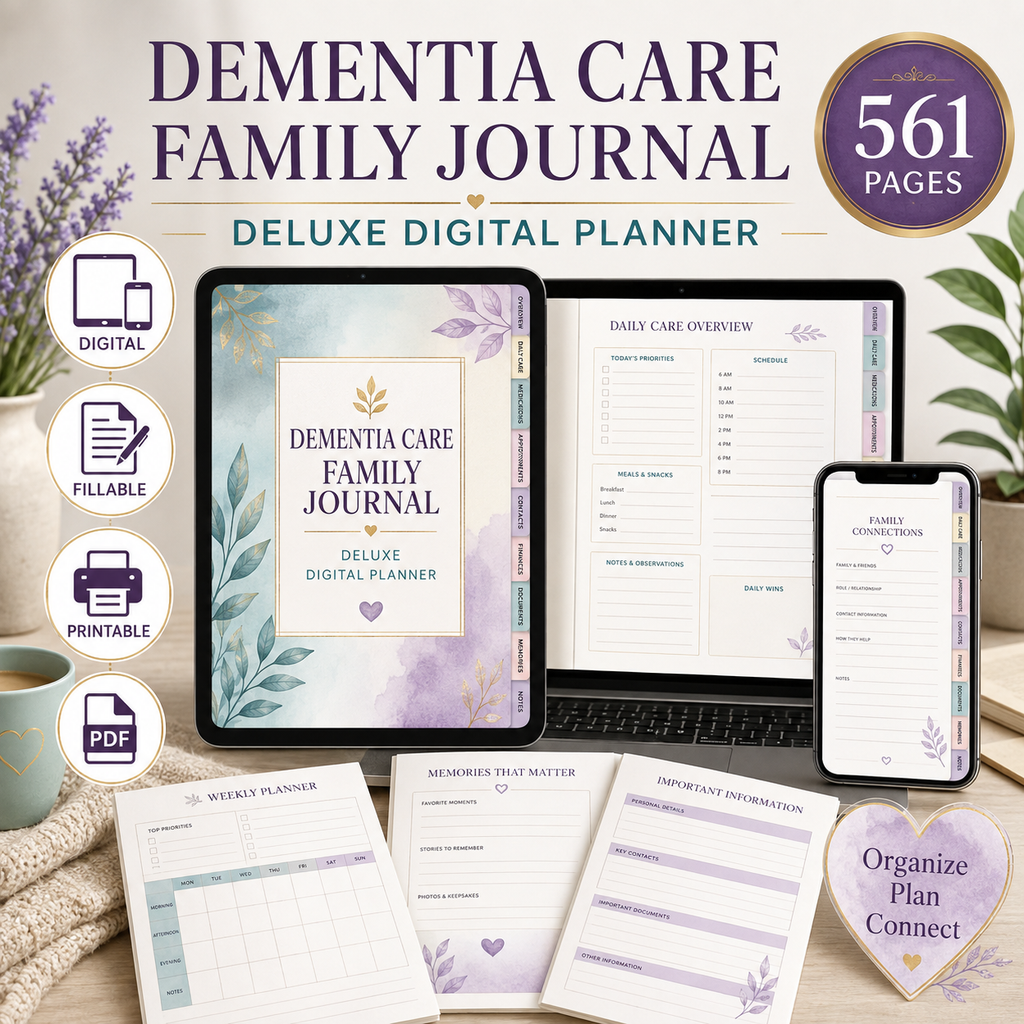 Dementia Care Family Journal and Deluxe Planner — listing image 09