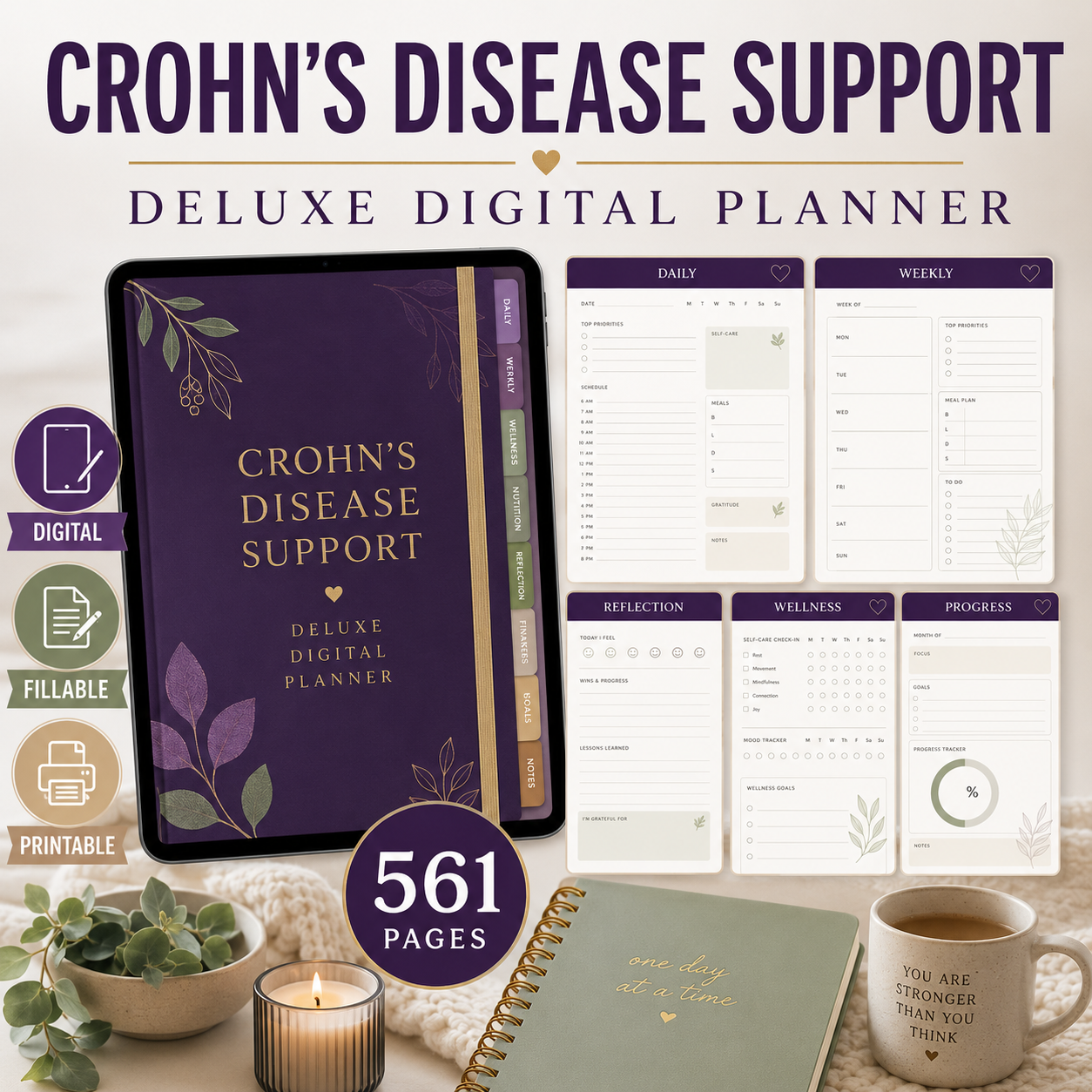 Crohn's Disease Support Deluxe Digital Planner — listing image 03