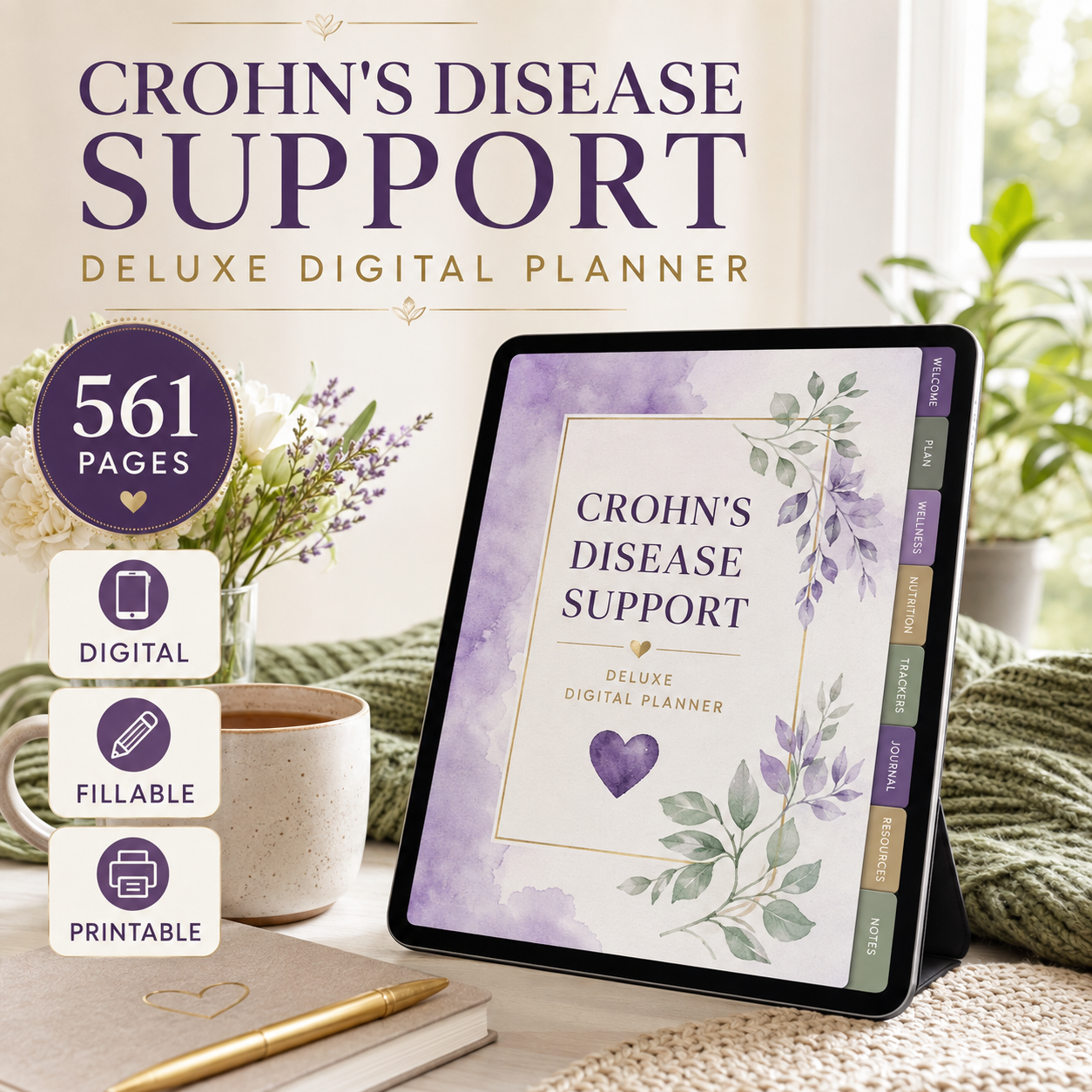 Crohn's Disease Support Deluxe Digital Planner — listing image 05