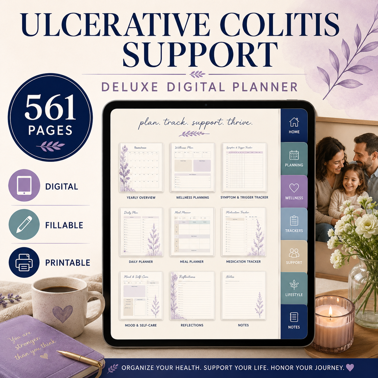 Ulcerative Colitis Support Deluxe Digital Planner — listing image 02