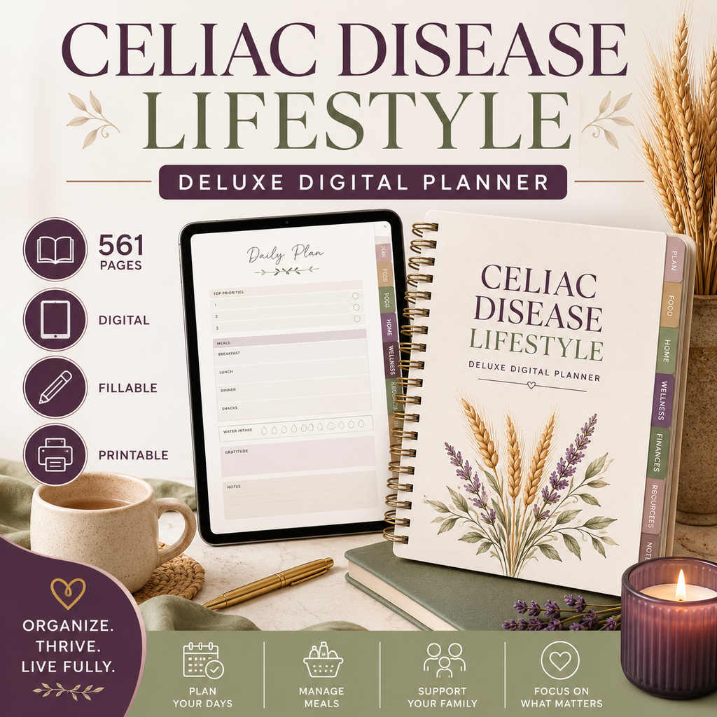 Celiac Disease Lifestyle Deluxe Digital Planner — listing image 01