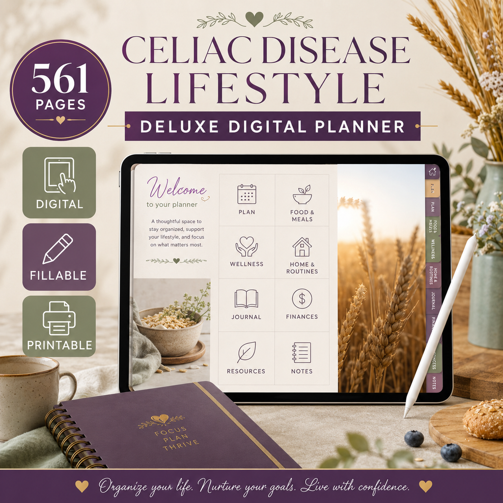 Celiac Disease Lifestyle Deluxe Digital Planner — listing image 04
