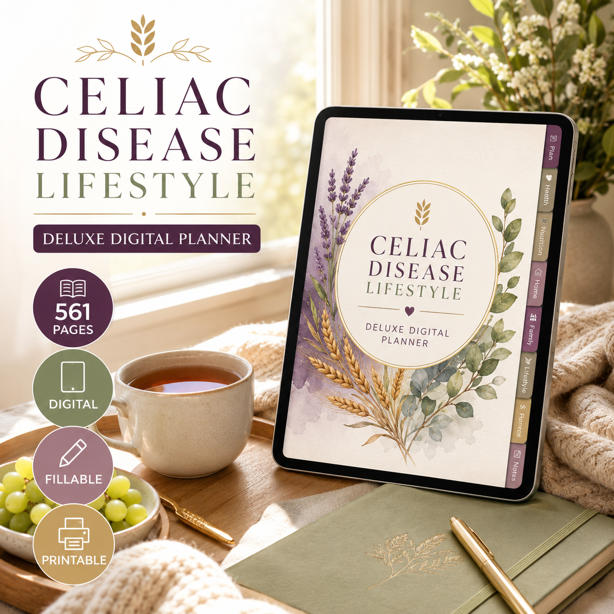 Celiac Disease Lifestyle Deluxe Digital Planner — listing image 05