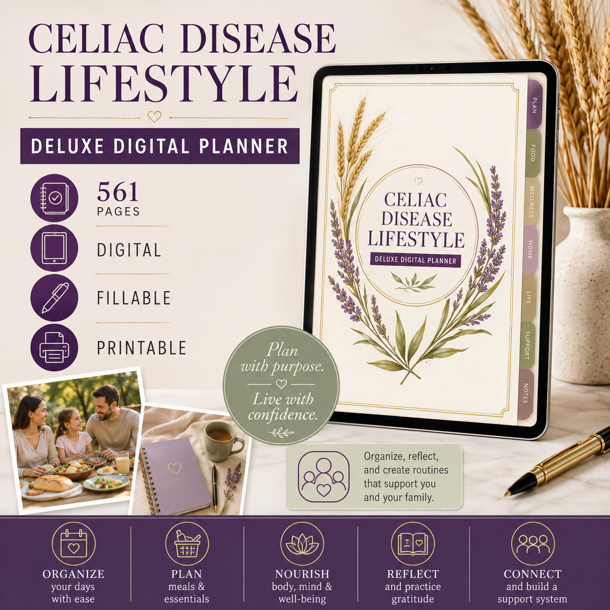 Celiac Disease Lifestyle Deluxe Digital Planner — listing image 07