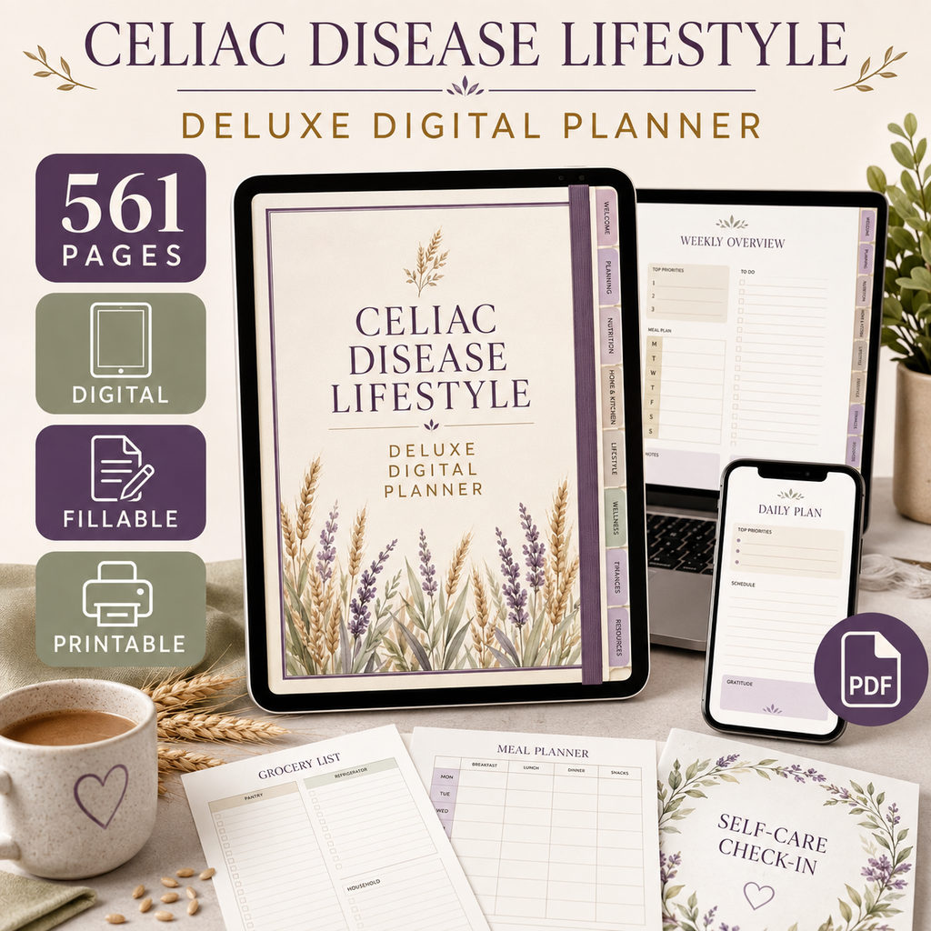 Celiac Disease Lifestyle Deluxe Digital Planner — listing image 09