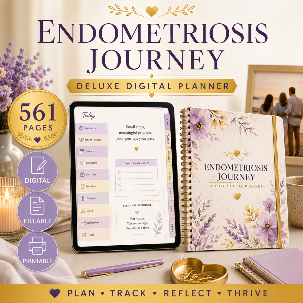 Endometriosis Journey Deluxe Digital Planner — listing image 01