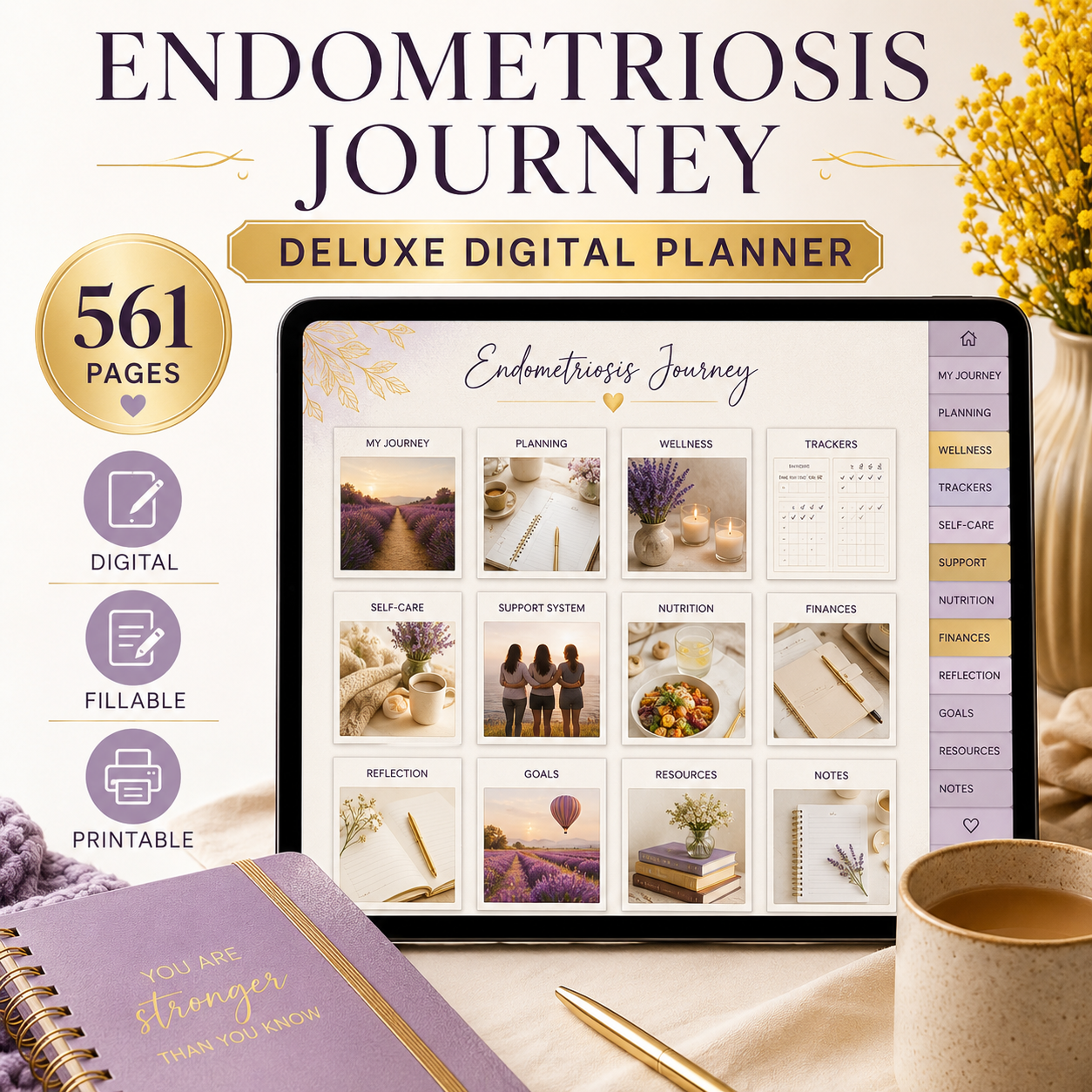 Endometriosis Journey Deluxe Digital Planner — listing image 02
