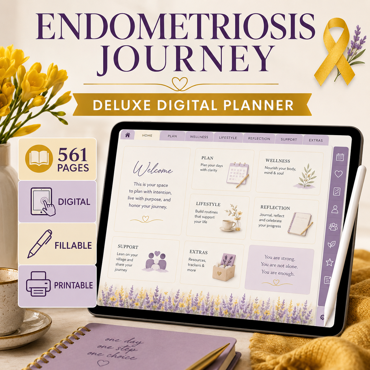 Endometriosis Journey Deluxe Digital Planner — listing image 04
