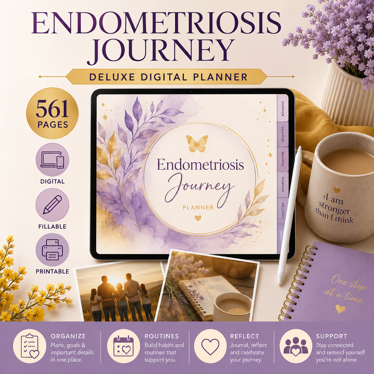 Endometriosis Journey Deluxe Digital Planner — listing image 07