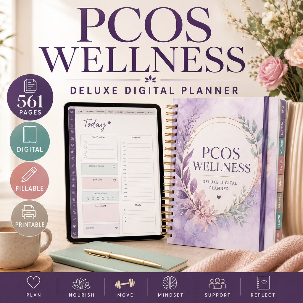PCOS Wellness Deluxe Digital Planner — listing image 01