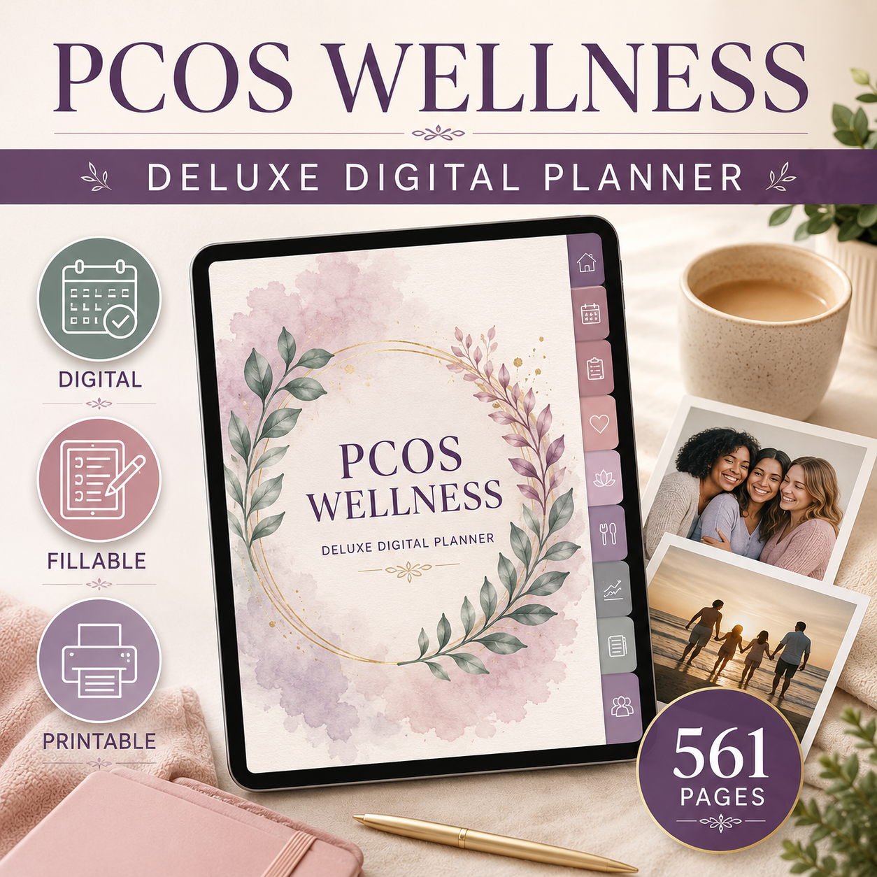 PCOS Wellness Deluxe Digital Planner — listing image 07