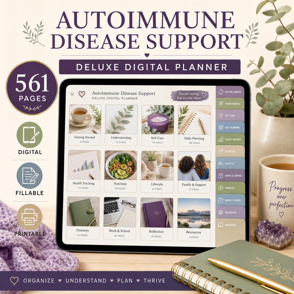 Autoimmune Disease Support Deluxe Digital Planner — listing image 04