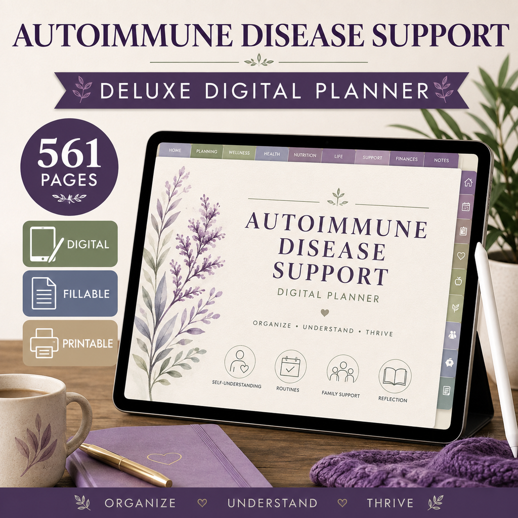 Autoimmune Disease Support Deluxe Digital Planner — listing image 07