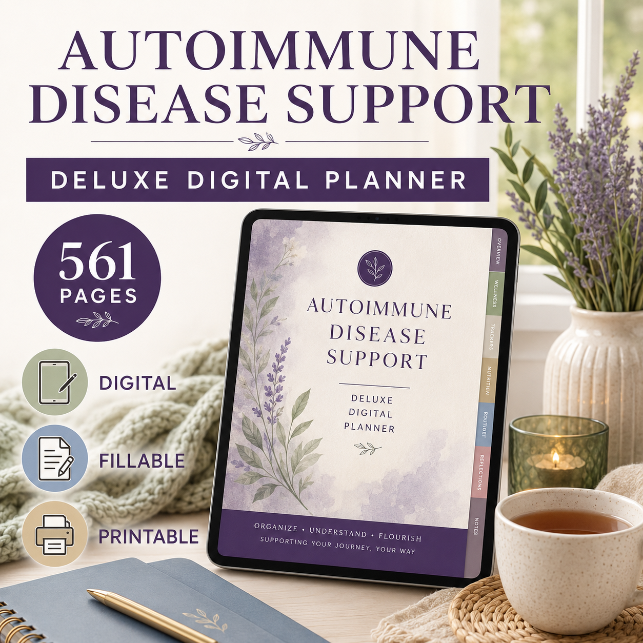 Autoimmune Disease Support Deluxe Digital Planner — listing image 09