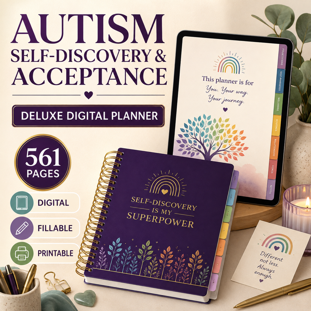 Autism Self-Discovery and Acceptance Deluxe Planner — listing image 01