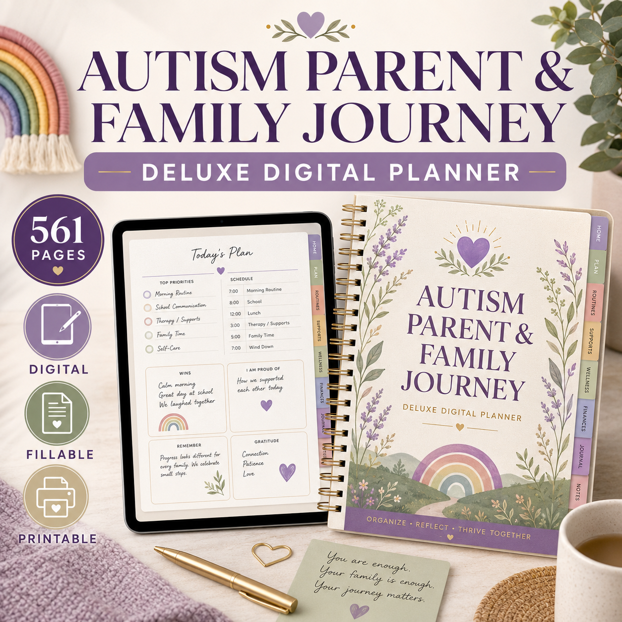 Autism Parent and Family Journey Deluxe Planner — listing image 01
